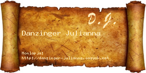 Danzinger Julianna névjegykártya